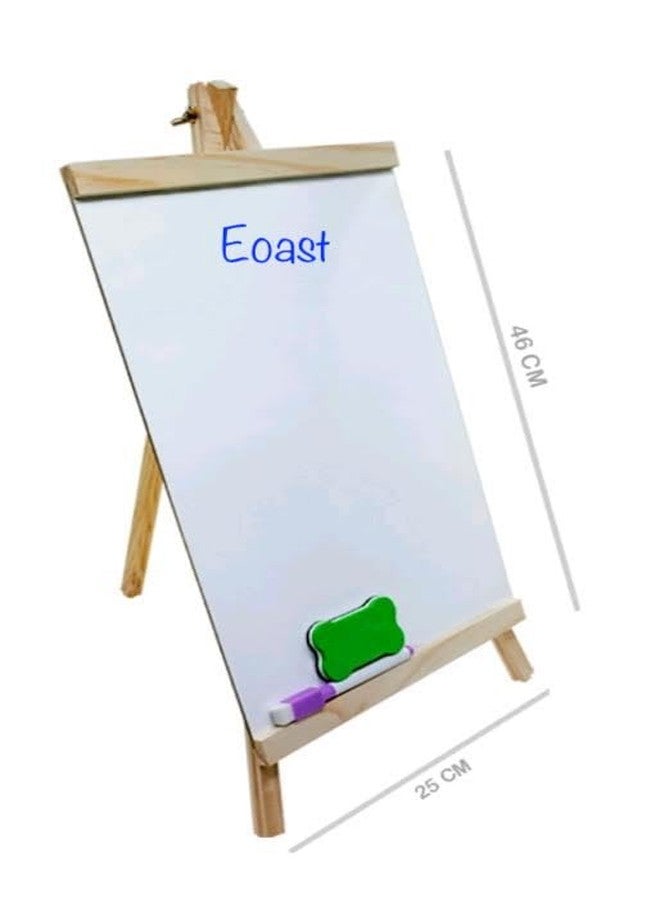 Eoast لوحة بيضاء مع حامل خشبي من خشب الصنوبر، مثالية لتعليم الأطفال، وقوائم الطعام، ولوحات الرسائل، ولافتات الترحيب، وديكورات حفلات الزفاف، ولافتات طاولة سبورة (25 × 46 سم [19 بوصة]، عرض 19 بوصة). - Image 3